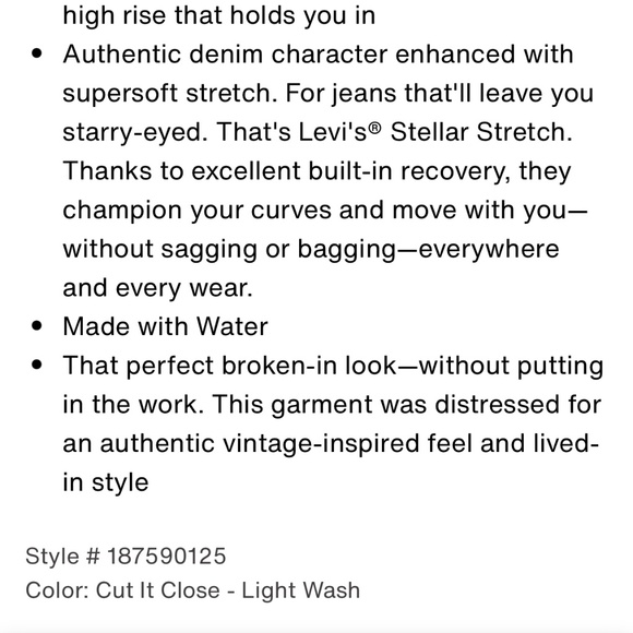 Lev’s 725 High rise bootcut light wash - Picture 11 of 16